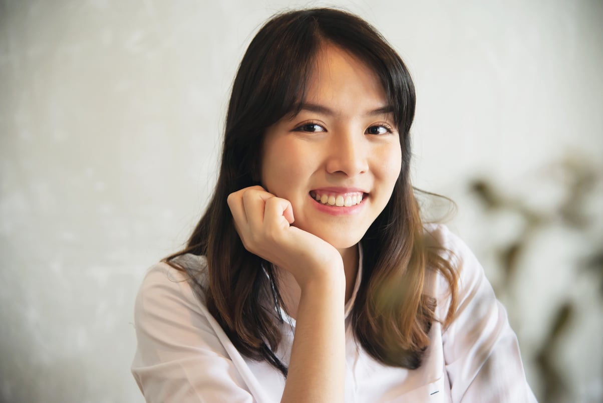 Smiling Asian Girl Portrait